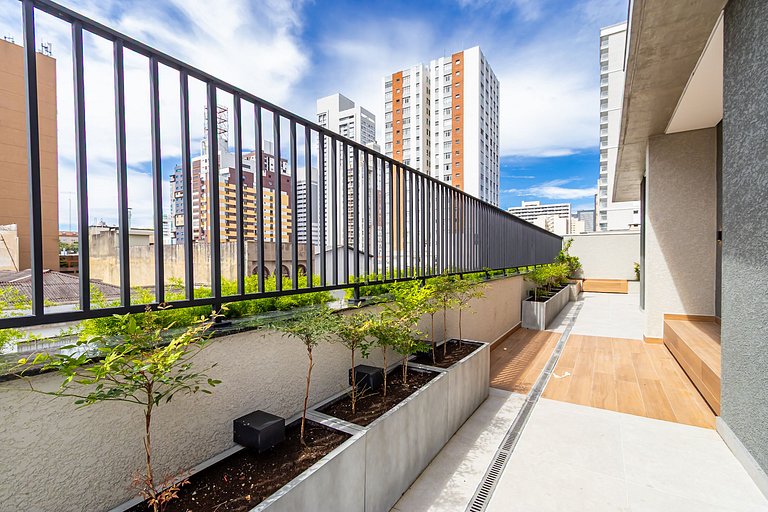 Studio no Centro com A/C perto de Tudo - MOR0814