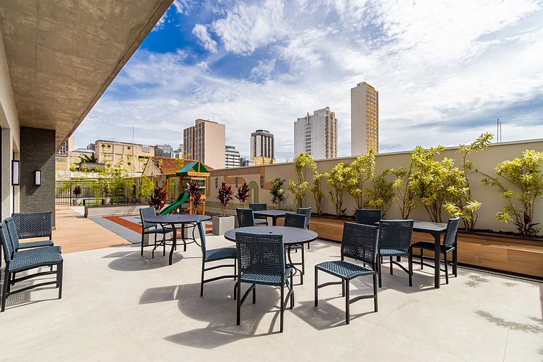 Studio no Centro com A/C perto de Tudo - MOR0814