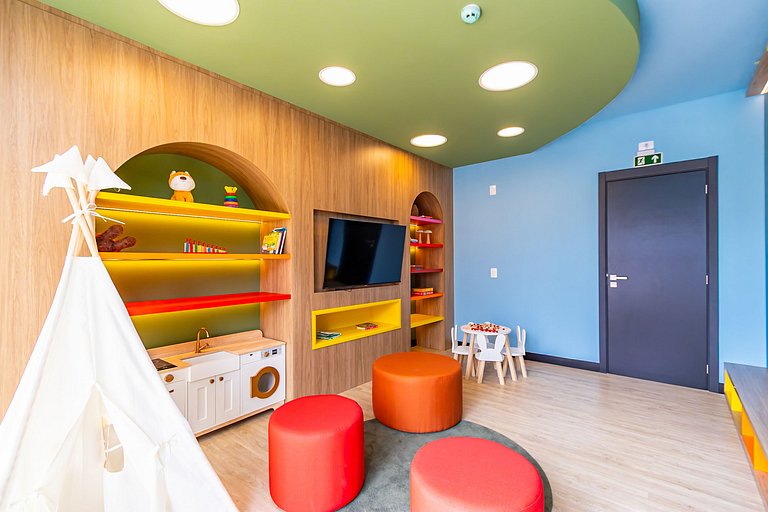 Studio no Centro com A/C perto de Tudo - MOR0814