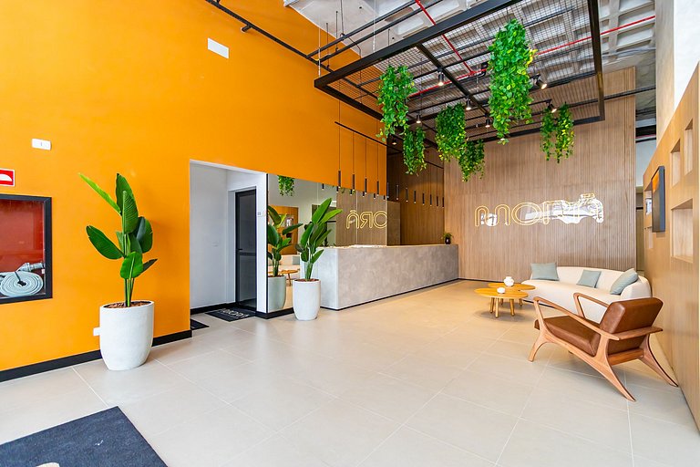 Studio no Centro com A/C perto de Tudo - MOR0814