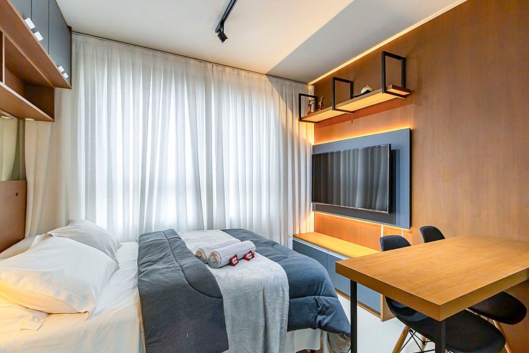 Studio Aconchegante c/ Garagem no Centro - MUV0719