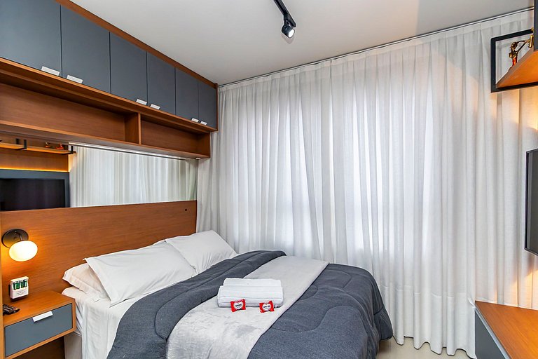 Studio Aconchegante c/ Garagem no Centro - MUV0719