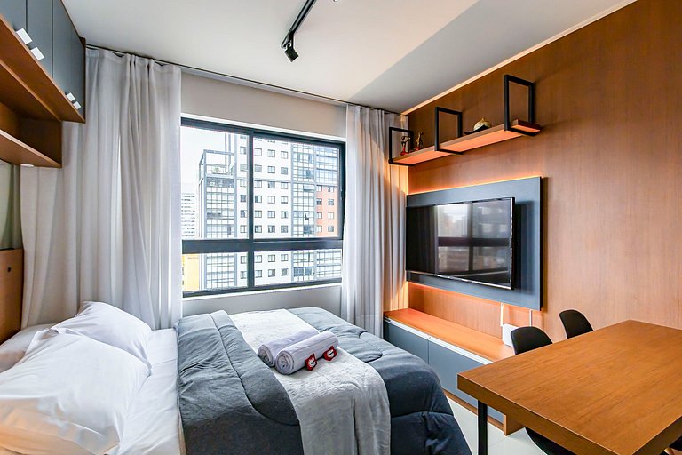 Studio Aconchegante c/ Garagem no Centro - MUV0719