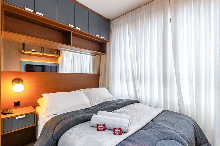 Studio Aconchegante c/ Garagem no Centro - MUV0719