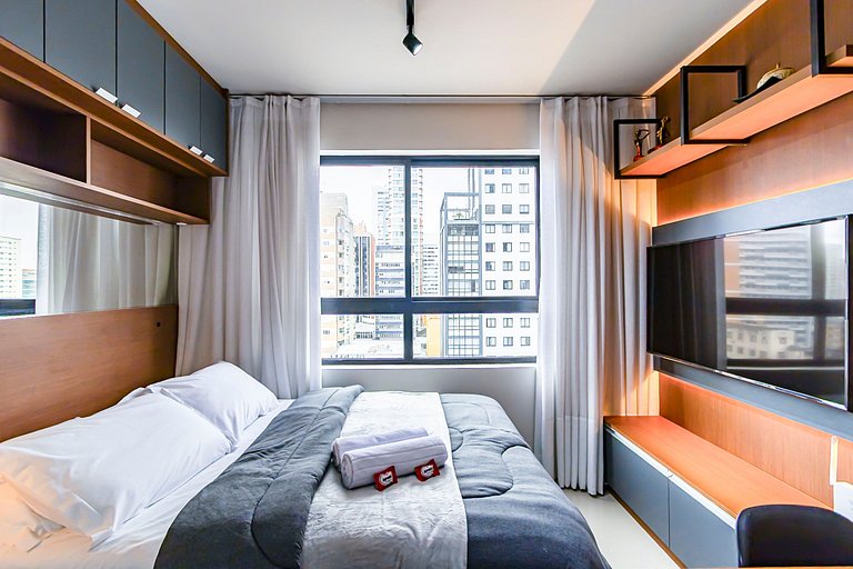 Studio Aconchegante c/ Garagem no Centro - MUV0719