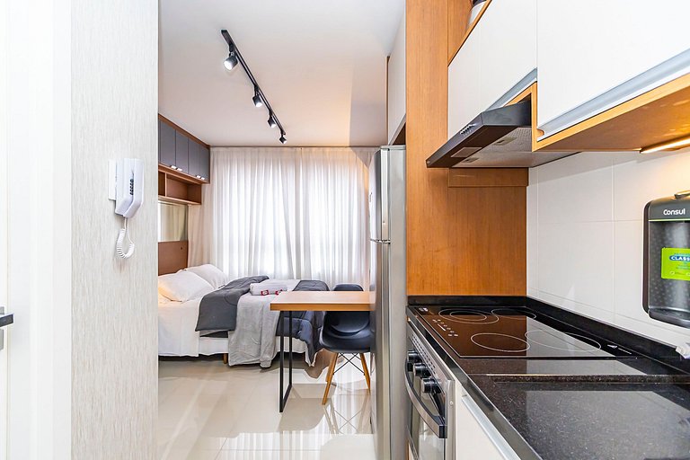 Studio Aconchegante c/ Garagem no Centro - MUV0719