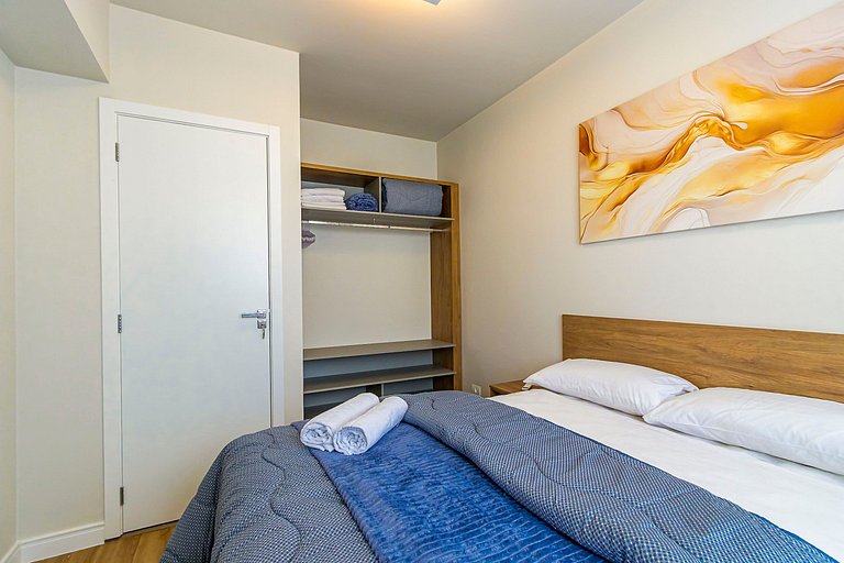 Apto 2 quartos, p/ 6 Pessoas, com Garagem -PLU1301