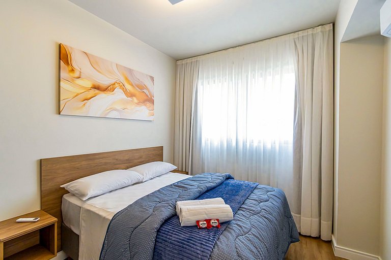 Apto 2 quartos, p/ 6 Pessoas, com Garagem -PLU1301