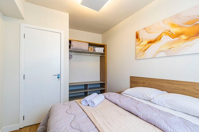 Apto 2 quartos, p/ 6 Pessoas, com Garagem -PLU1401