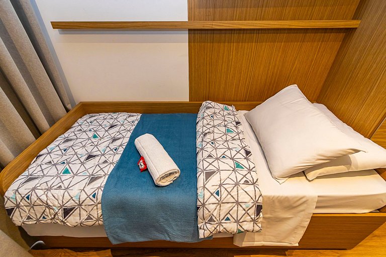 Studio p/ 3 pessoas com Garagem no Centro -IBI1308