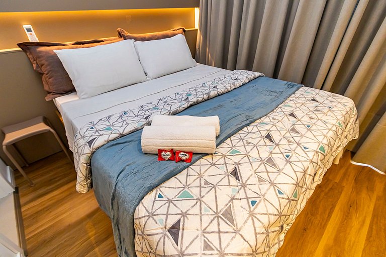 Studio p/ 3 pessoas com Garagem no Centro -IBI1308