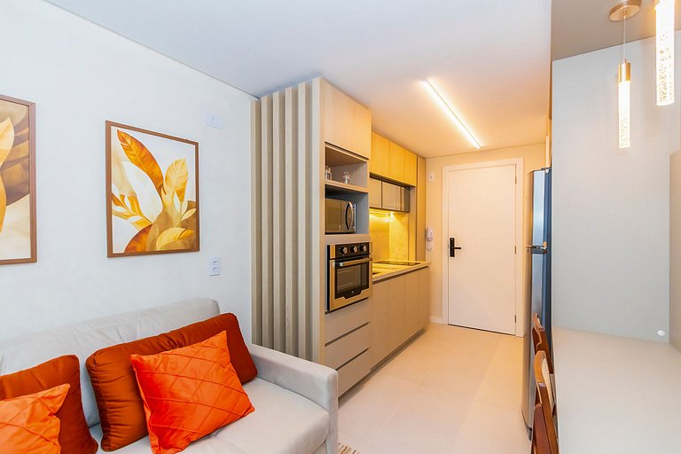 Ap de 1 quarto super completo c/ garagem - ARE0504