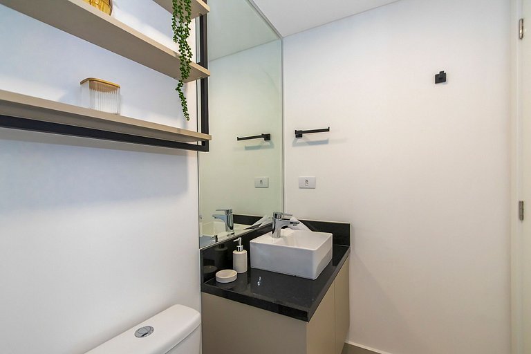 Ap de 1 quarto super completo c/ garagem - ARE0504