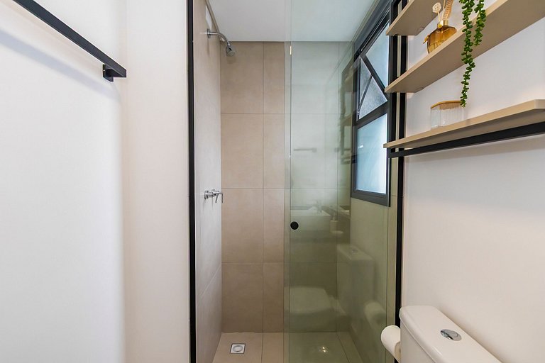 Ap de 1 quarto super completo c/ garagem - ARE0504