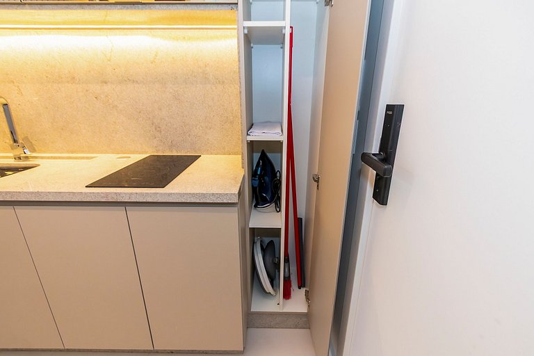 Ap de 1 quarto super completo c/ garagem - ARE0504