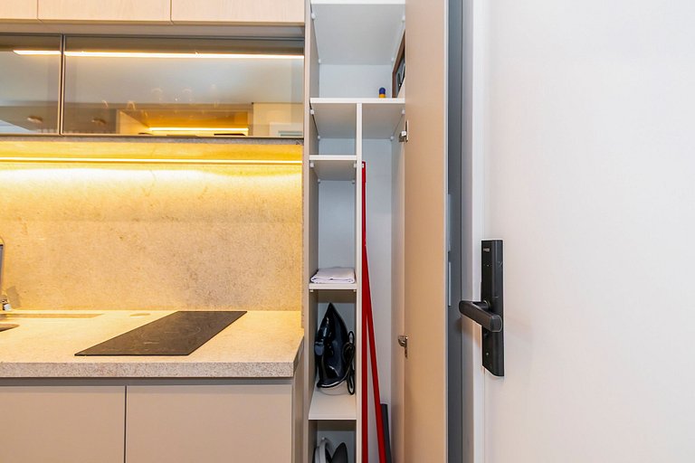 Ap de 1 quarto super completo c/ garagem - ARE0504