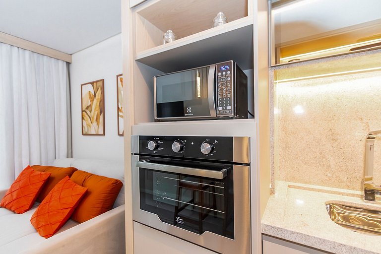 Ap de 1 quarto super completo c/ garagem - ARE0504