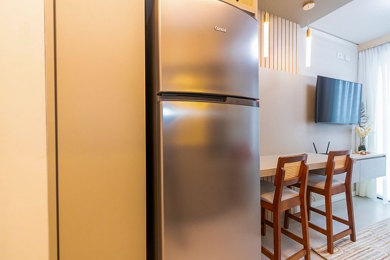 Ap de 1 quarto super completo c/ garagem - ARE0504