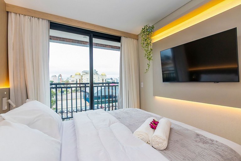 Ap de 1 quarto super completo c/ garagem - ARE0504