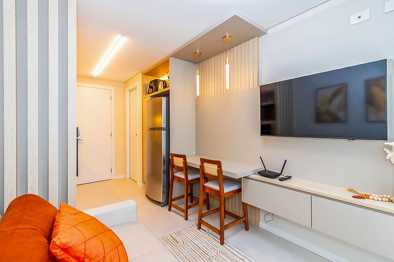 Ap de 1 quarto super completo c/ garagem - ARE0504