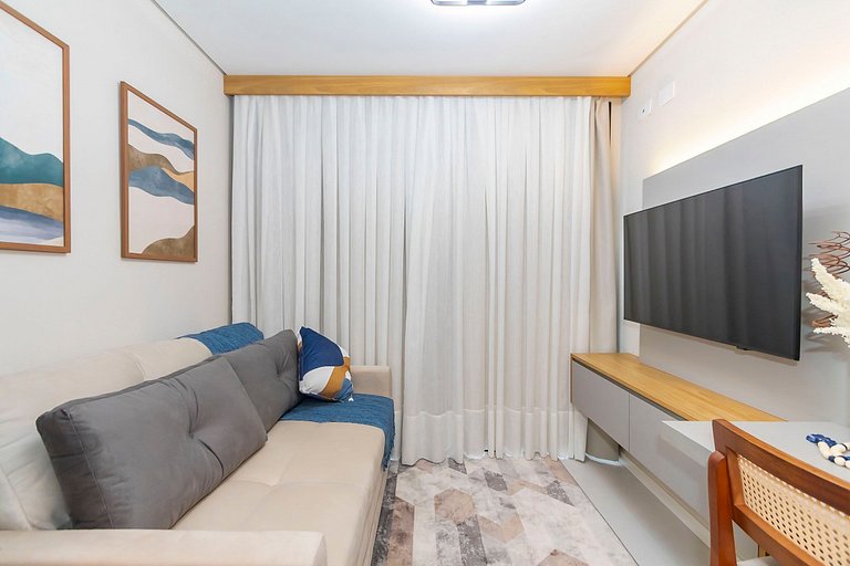 Ap de 1 quarto refinado com garagem - ARE0511