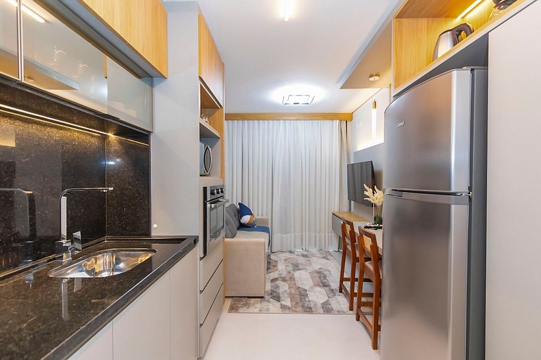 Ap de 1 quarto refinado com garagem - ARE0511