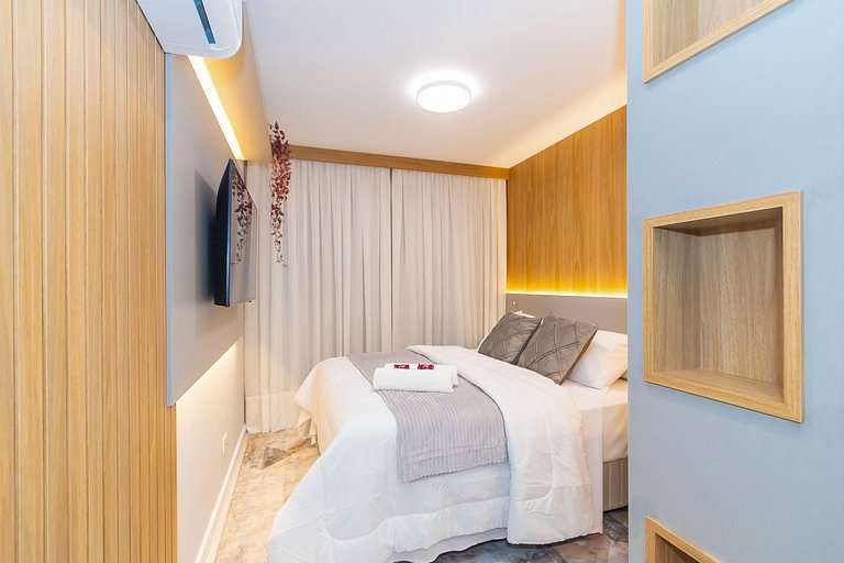 Ap de 1 quarto refinado com garagem - ARE0511