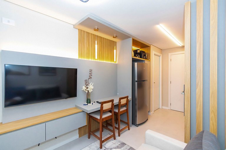 Ap de 1 quarto refinado com garagem - ARE0511