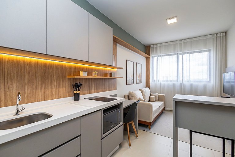 Apartamento de 1 quarto super confortável- PLU1004