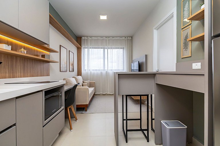 Apartamento de 1 quarto super confortável- PLU1004