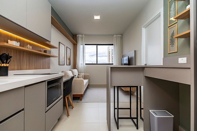 Apartamento de 1 quarto super confortável- PLU1004
