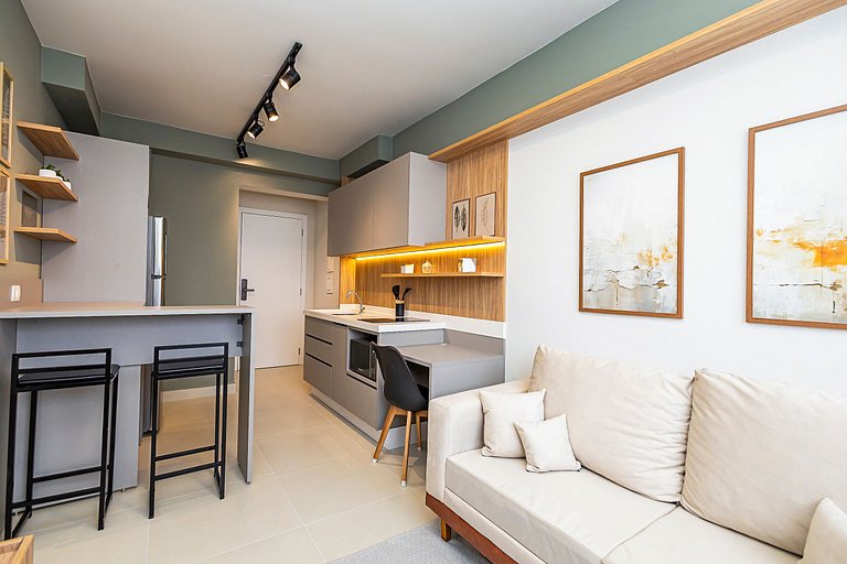 Apartamento de 1 quarto super confortável- PLU1004